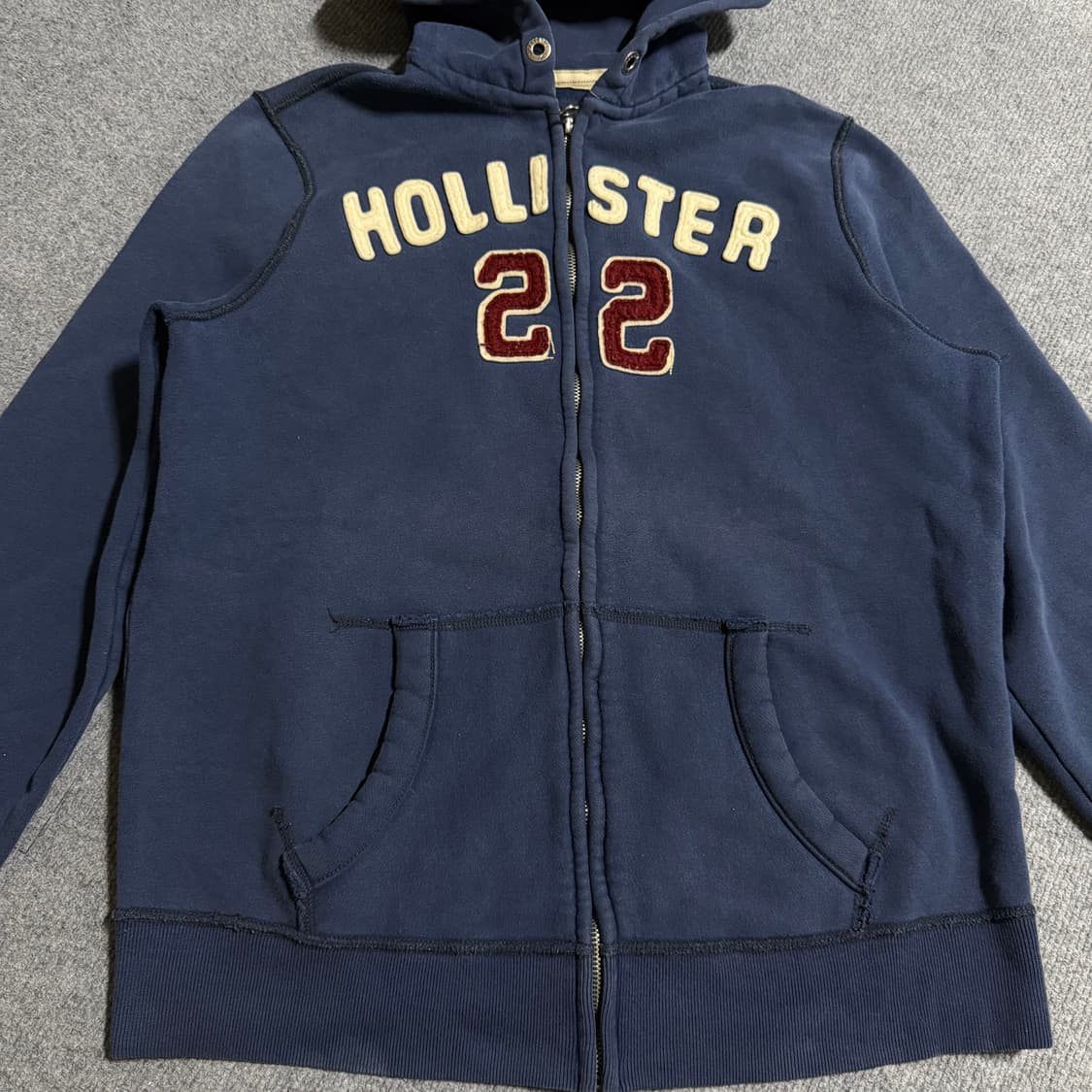 홀리스터 네이비 후드집업 L 상품이미지2