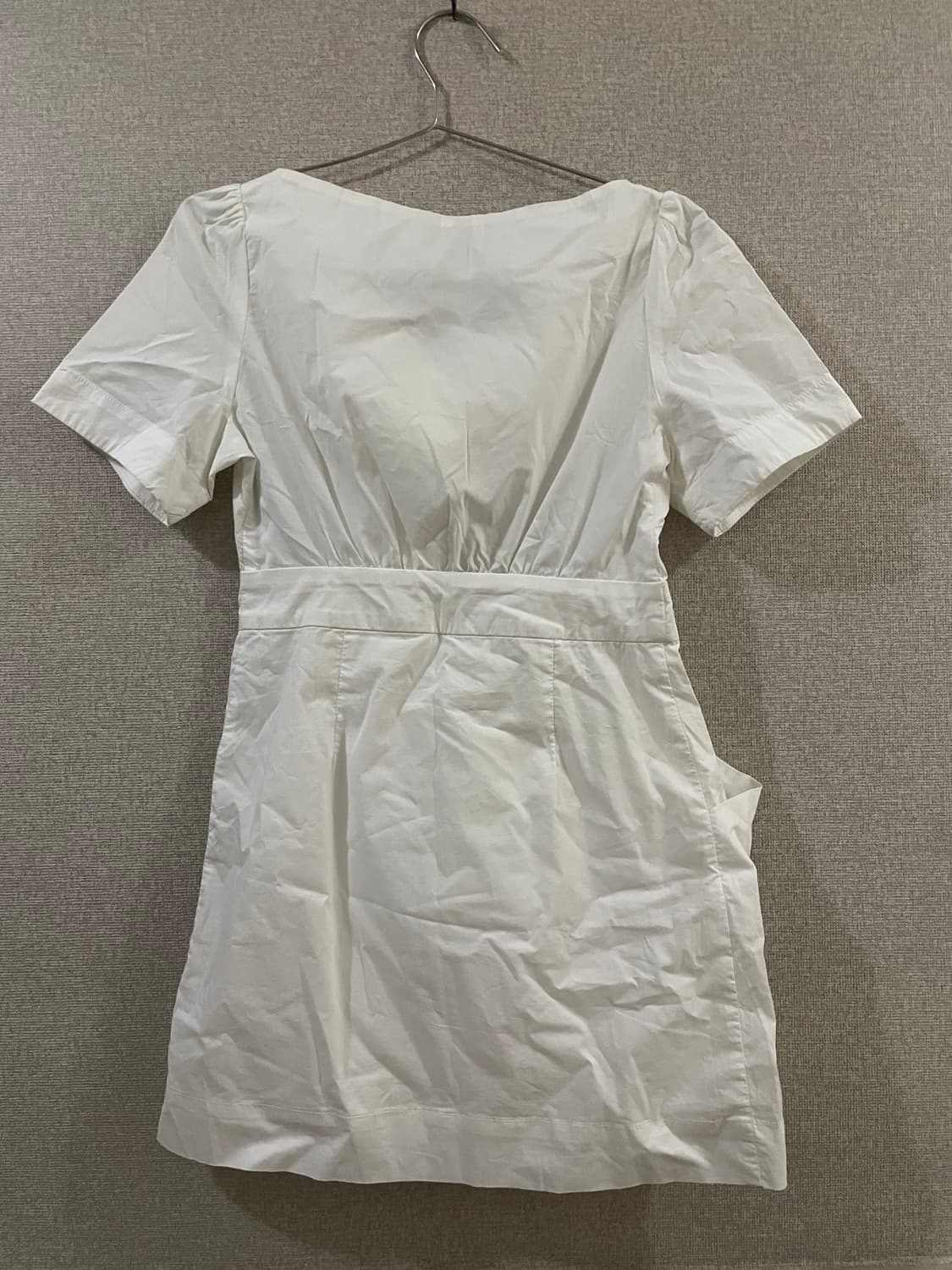 화이트 미니 랩 원피스 상품이미지5