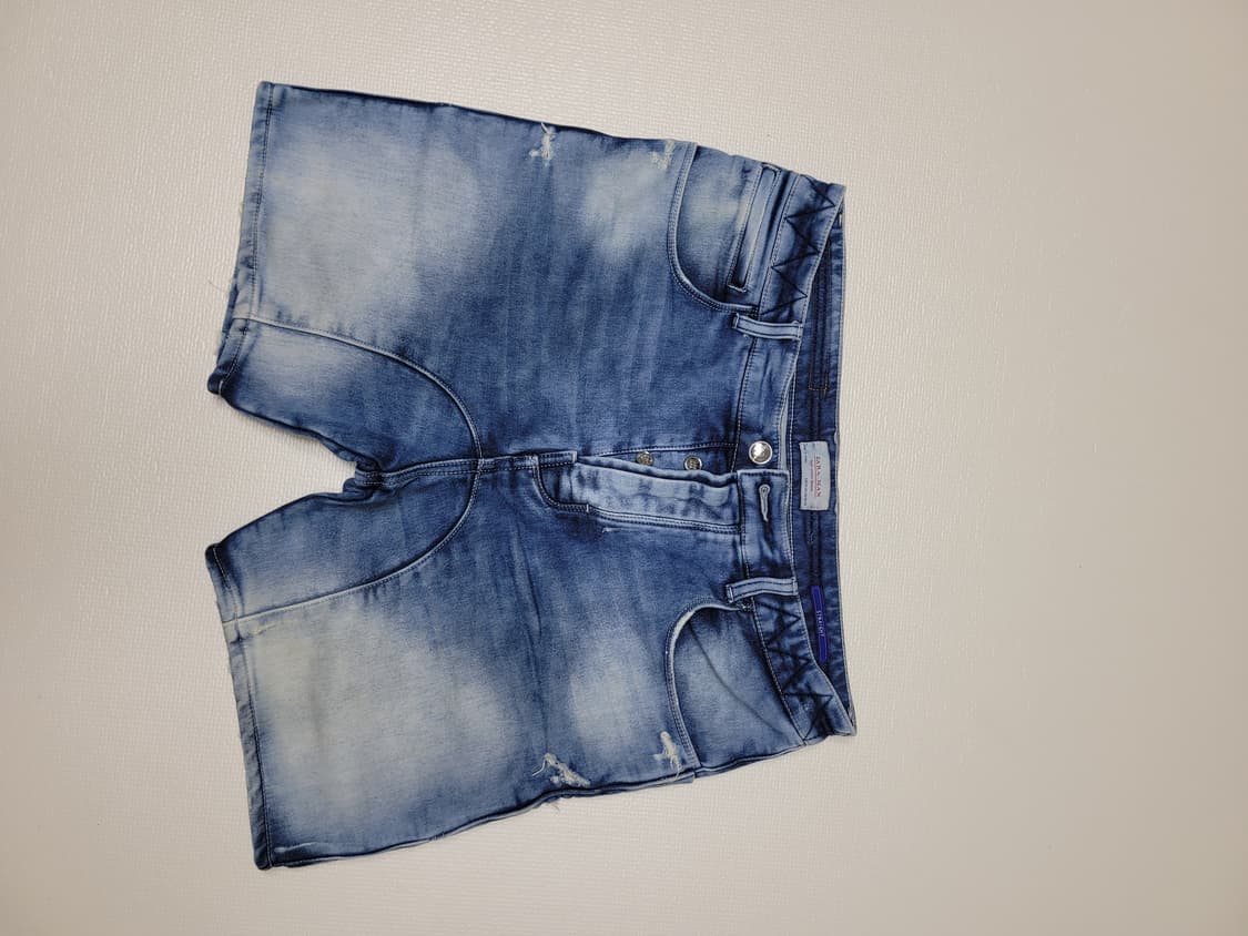 자라맨 ZARAMAN 남자 니트조직 청 반바지 34 블루 상품이미지1