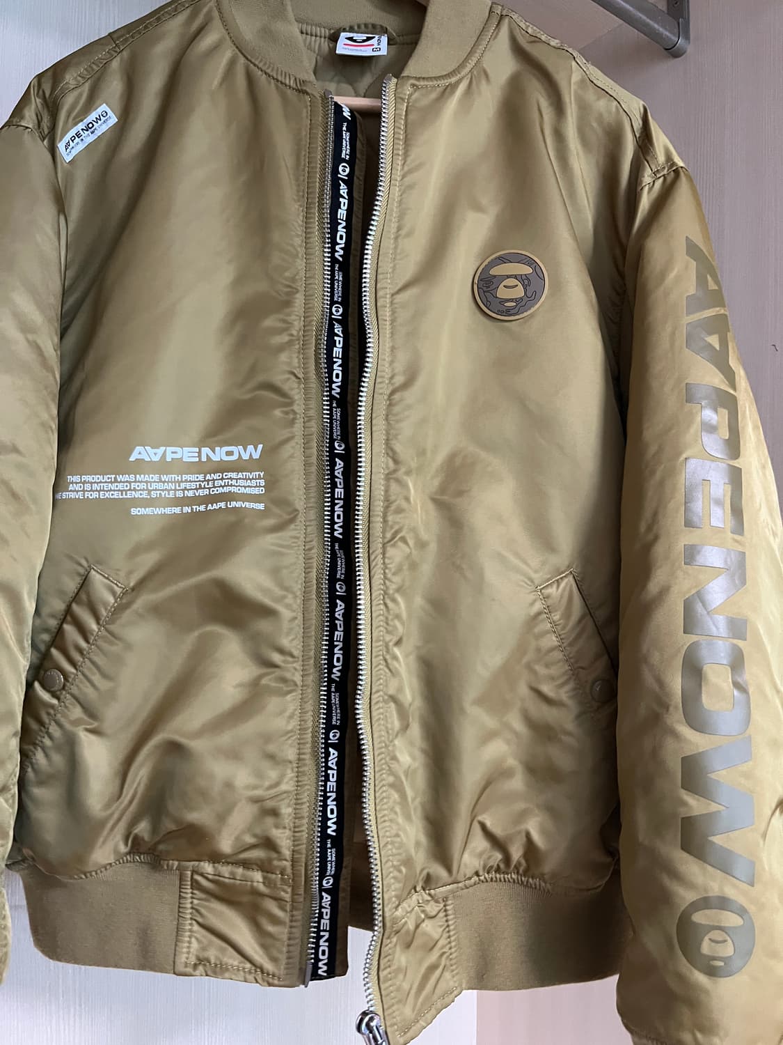 베이프 APE 집업 봄버 재킷 / 새상품급 / 1회착용 상품이미지3