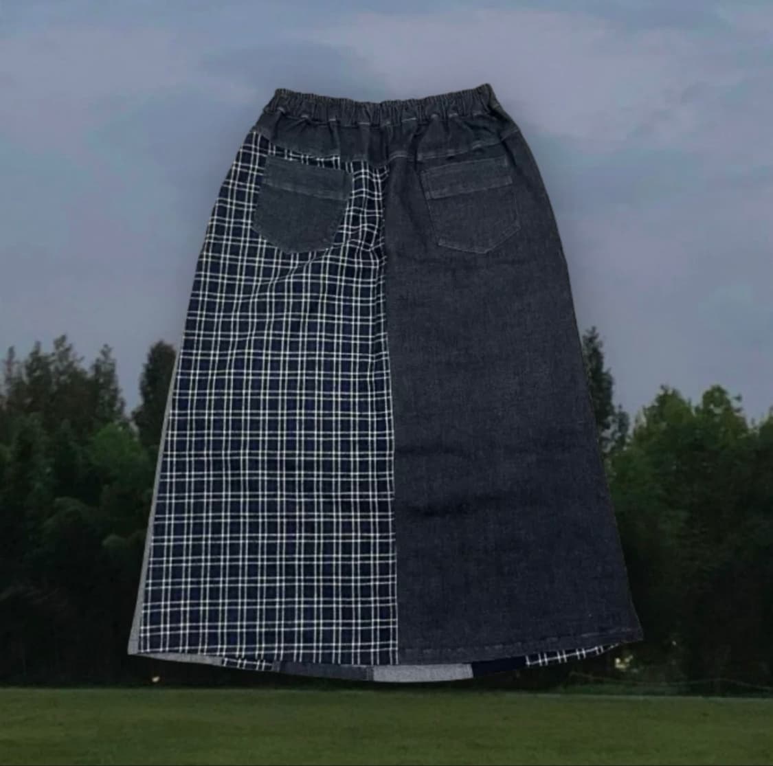 일본빈티지 모리걸 패치워크롱스커트 상품이미지2