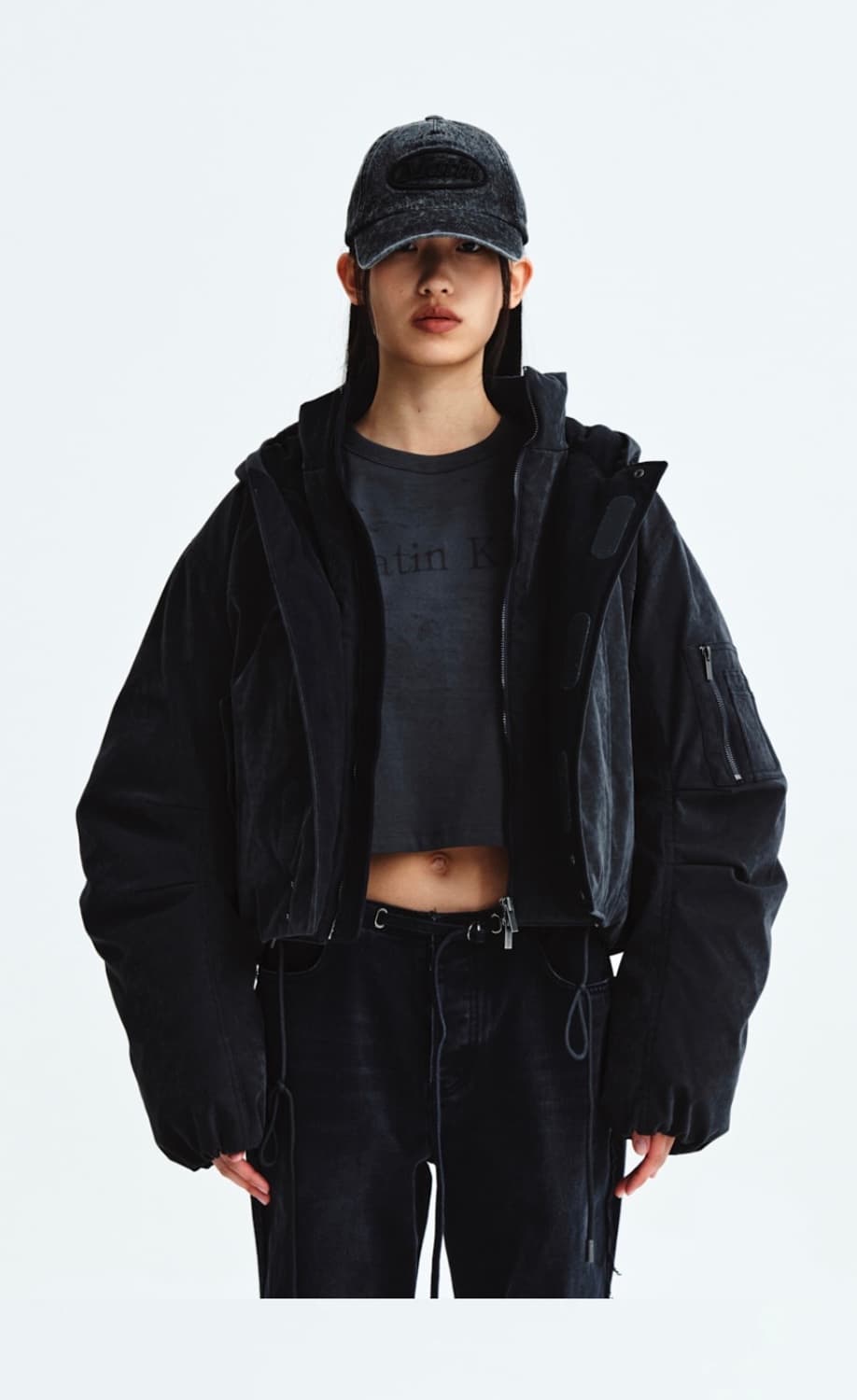 (W) Matin Kim Layered Hoody Bomber Down  상품이미지5