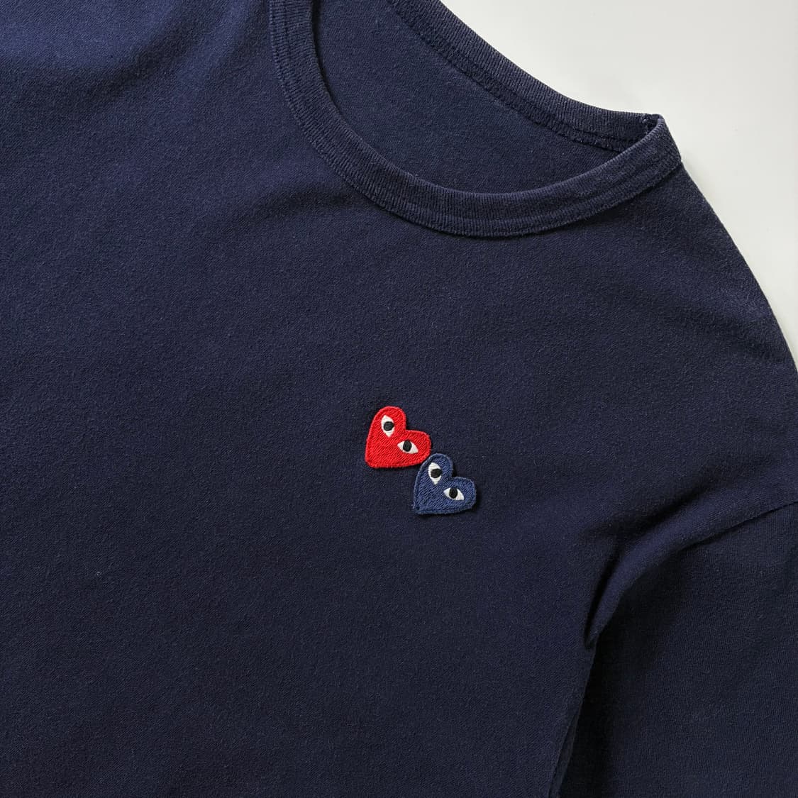 Comme des garsons  꼼데가르송 더블 와펜 네이비 반팔티 상품이미지2