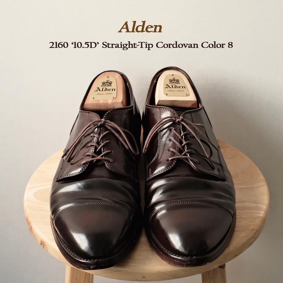 알든 2160 코도반 스트레이트팁 더비 10.5 버건디 상품이미지1