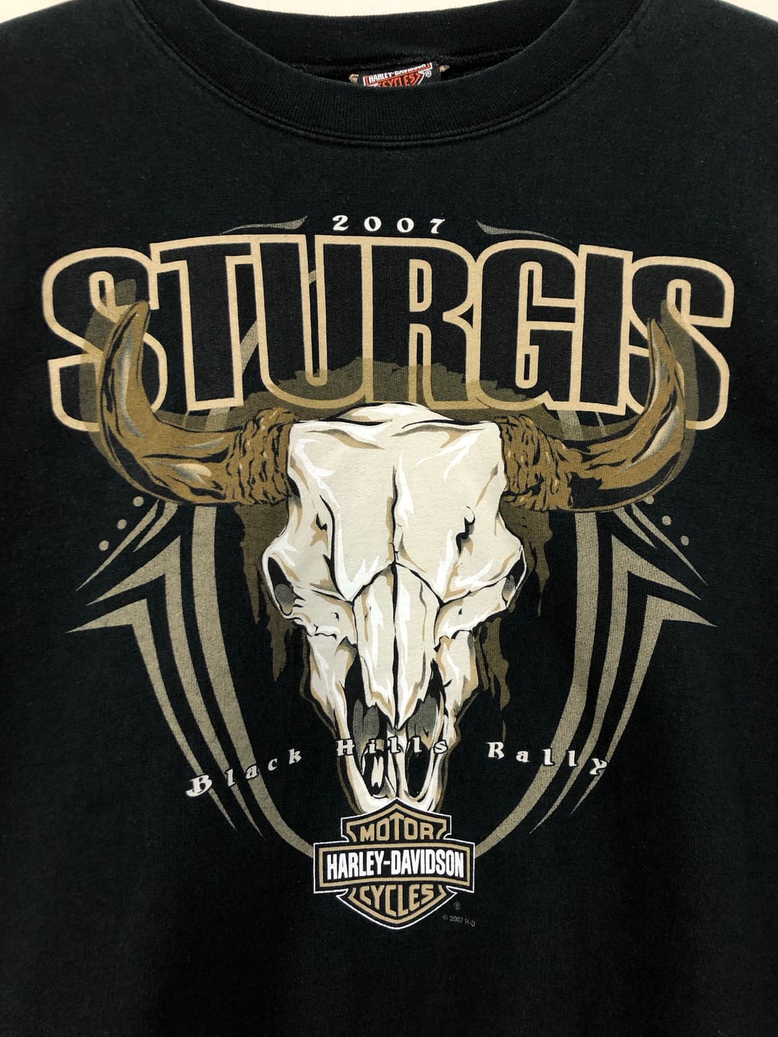 할리데이비슨 빈티지 양면 프린팅 스웻셔츠 맨투맨 _ 블랙 상품이미지2