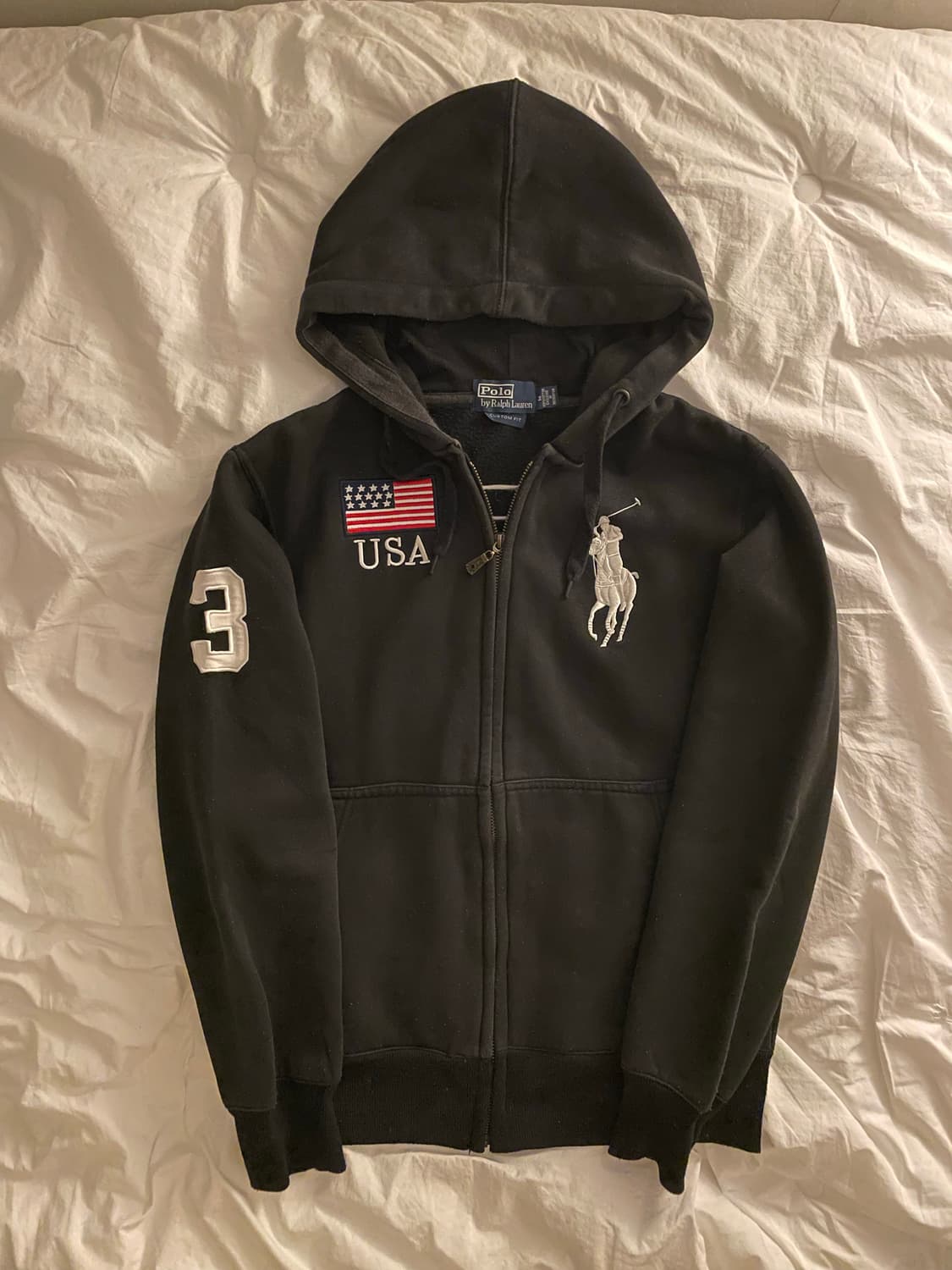 폴로 랄프로렌 빅포니 성조기 후드집업 블랙 #3 상품이미지1