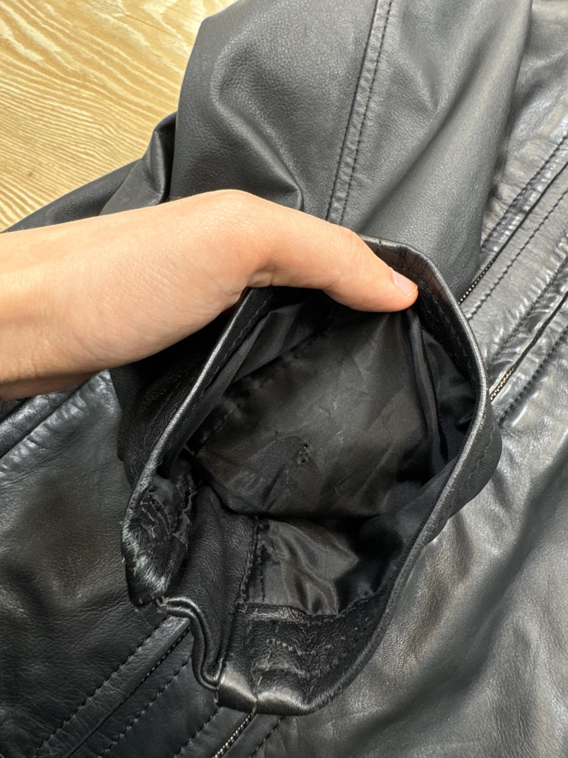 호미니 에메리토 더블 레더 집 자켓 상품이미지9