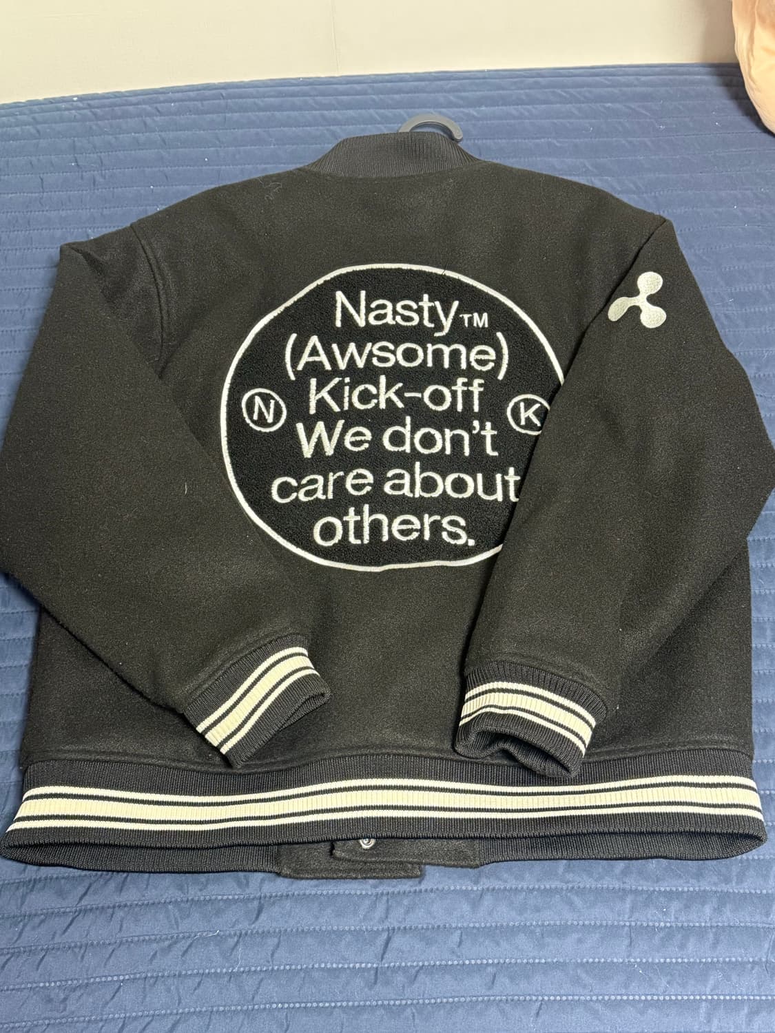 네스티킥 바시티 자켓 블랙 상품이미지4