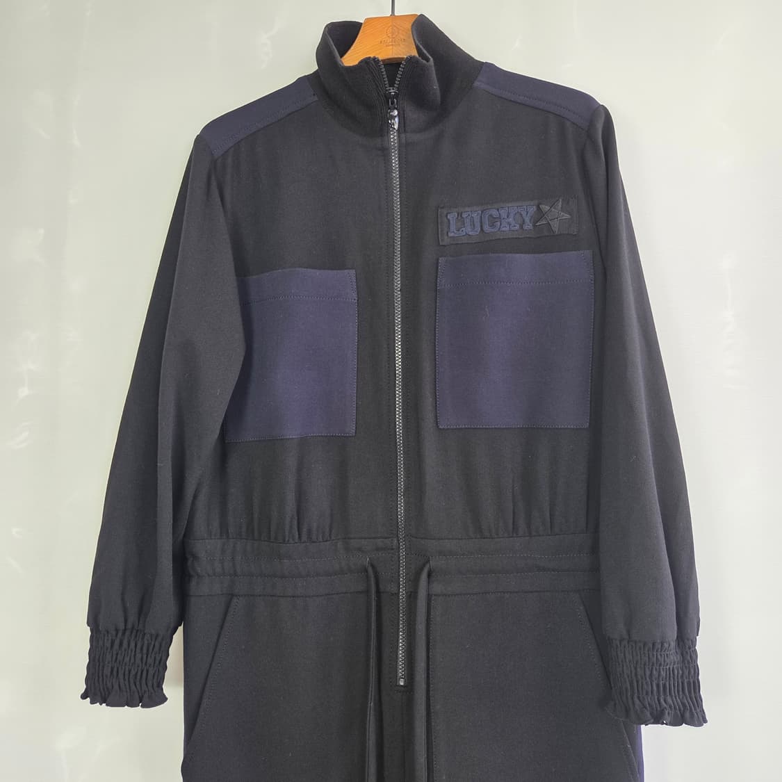 [LUCKY CHOUETTE] 럭키슈에뜨 블랙 점프수트 집업 올인원 36 상품이미지2