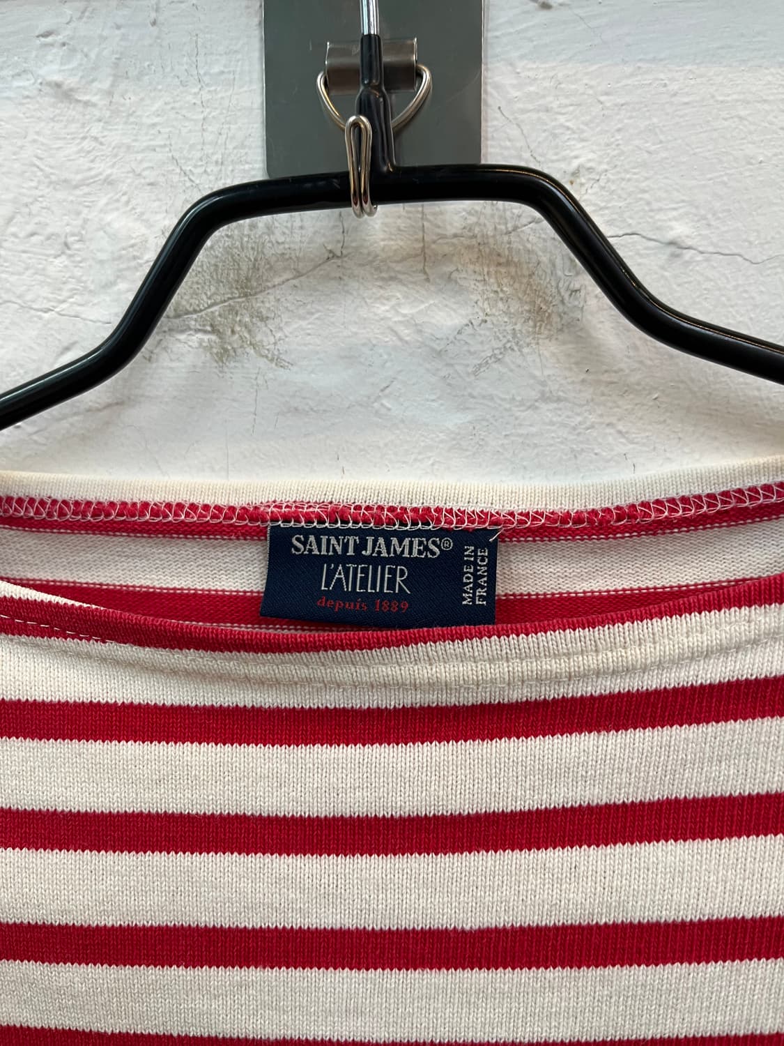 Saint James 레드 스트라이프 긴팔티 S 상품이미지2