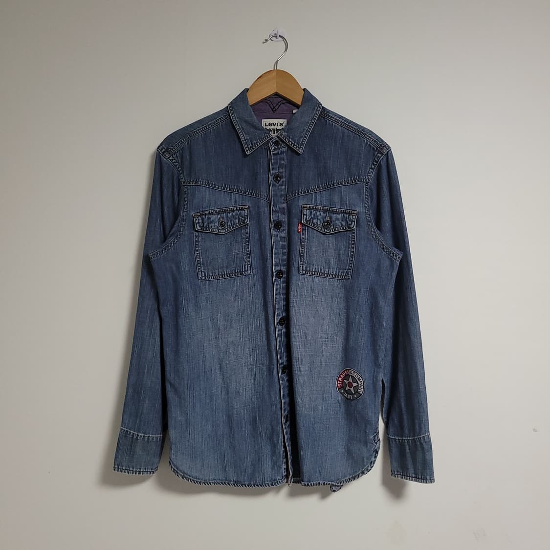 (M) LEVI'S 리바이스 데님 셔츠 남방 긴팔 청남방 상품이미지1