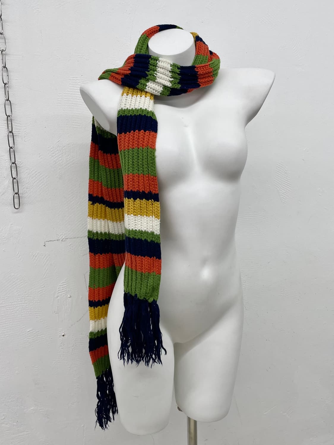 하구미 컬러 스트라이프 머플러  상품이미지5