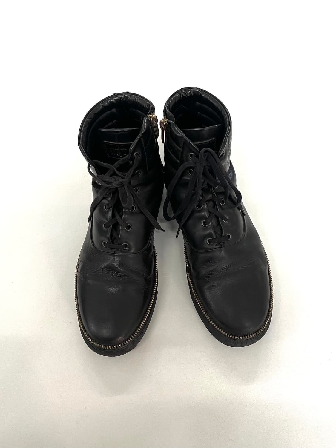 알렉산더 맥퀸 지퍼 레더 하이탑 스니커즈 상품이미지6