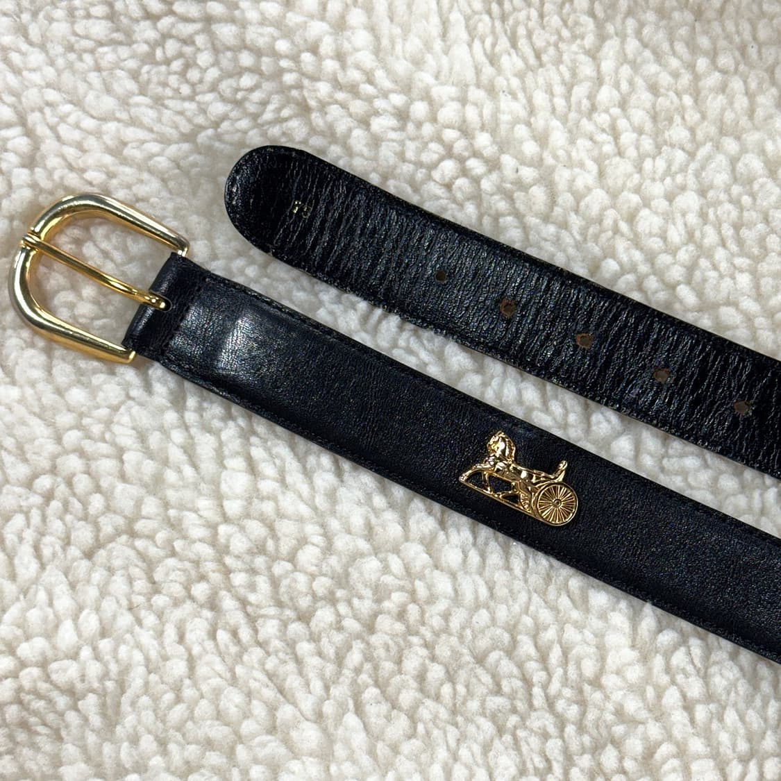 셀린느 마차 로고 레더 벨트 상품이미지2