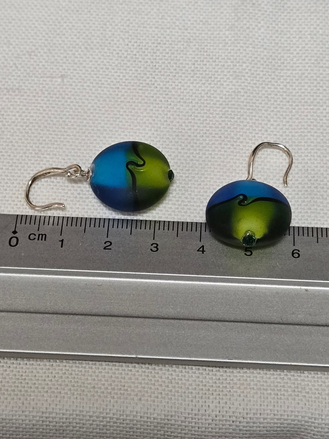 유럽 아틀리에 감성 아트글라스 실버 귀걸이 상품이미지9