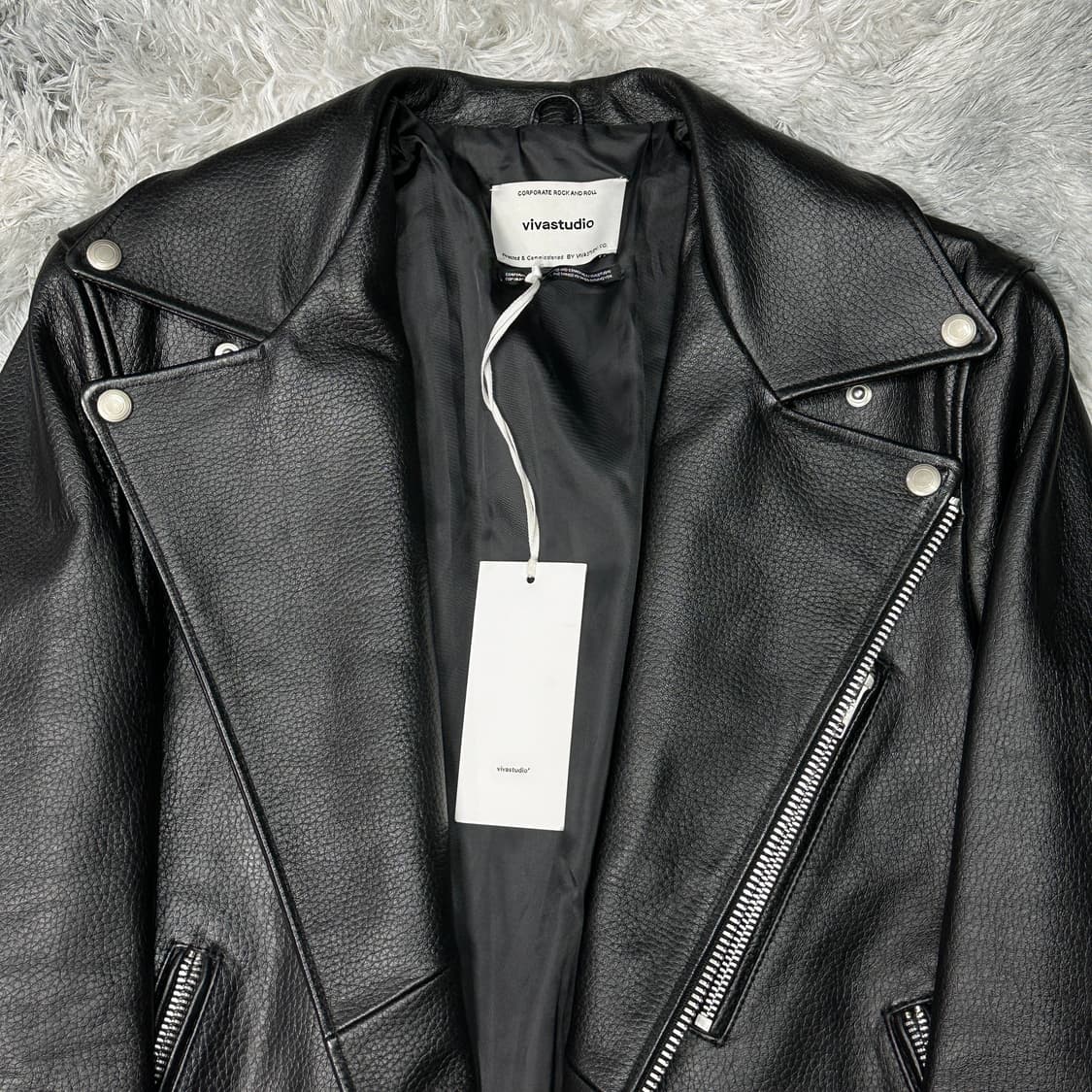 비비스튜디오 레더 라이더자켓 s 상품이미지2