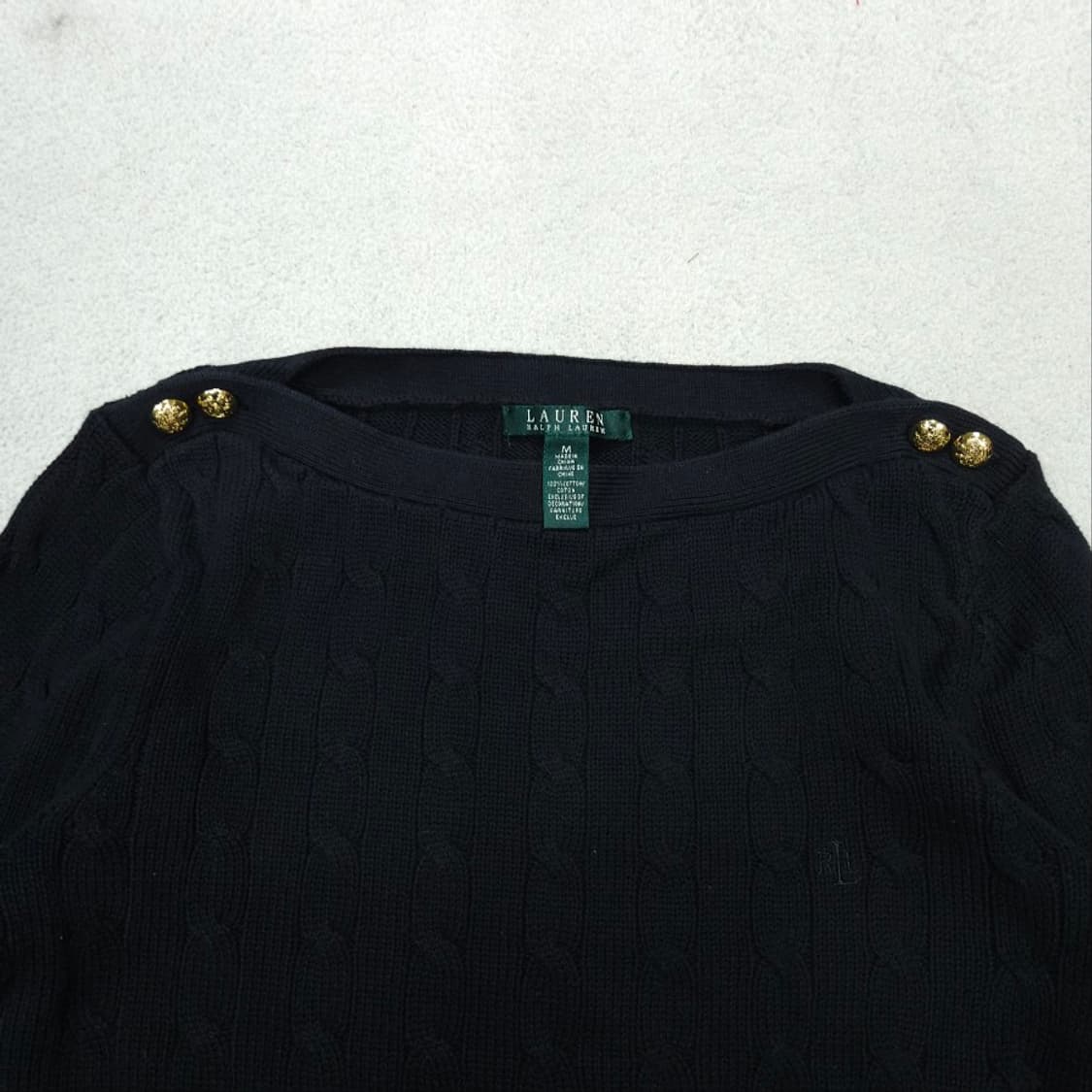 로렌 랄프 로렌 케이블 니트 M 블랙 상품이미지3