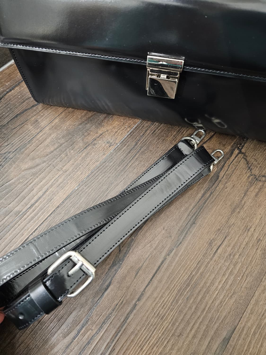 Cafe noir Italy 레더 스퀘어 토트백 상품이미지7