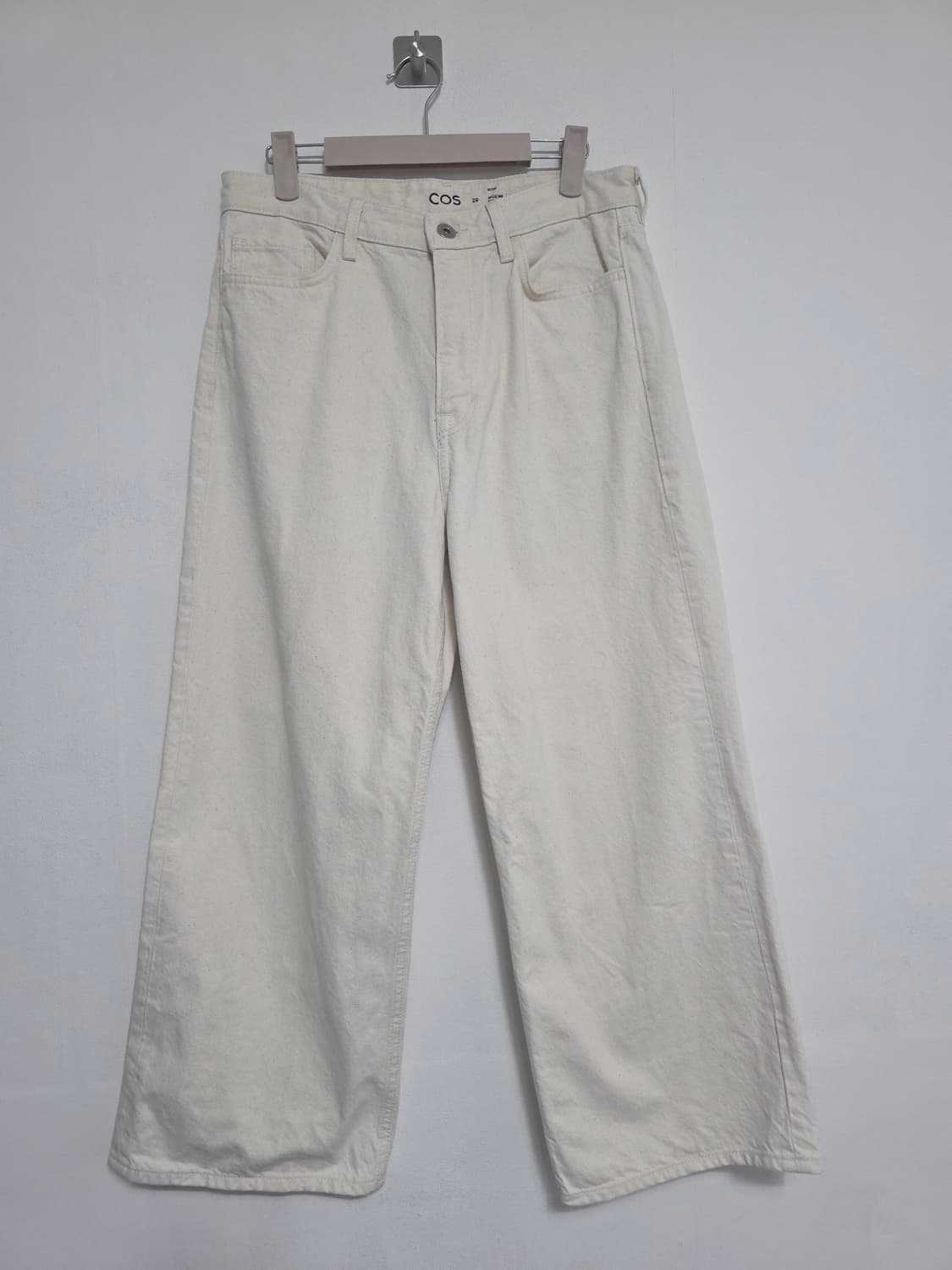 COS 코스 아이보리 와이드 팬츠 29 코튼 와이드핏 상품이미지1