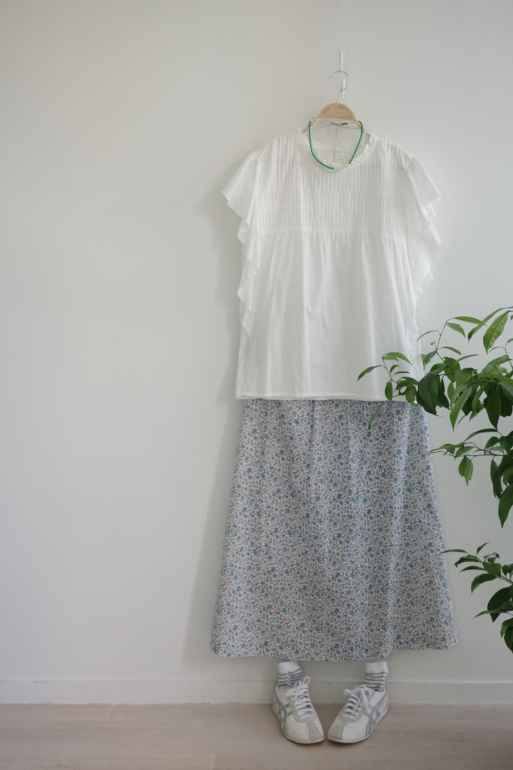 MICHEL KLEIN PARIS 
• 잔꽃 코튼 롱 스커 상품이미지3