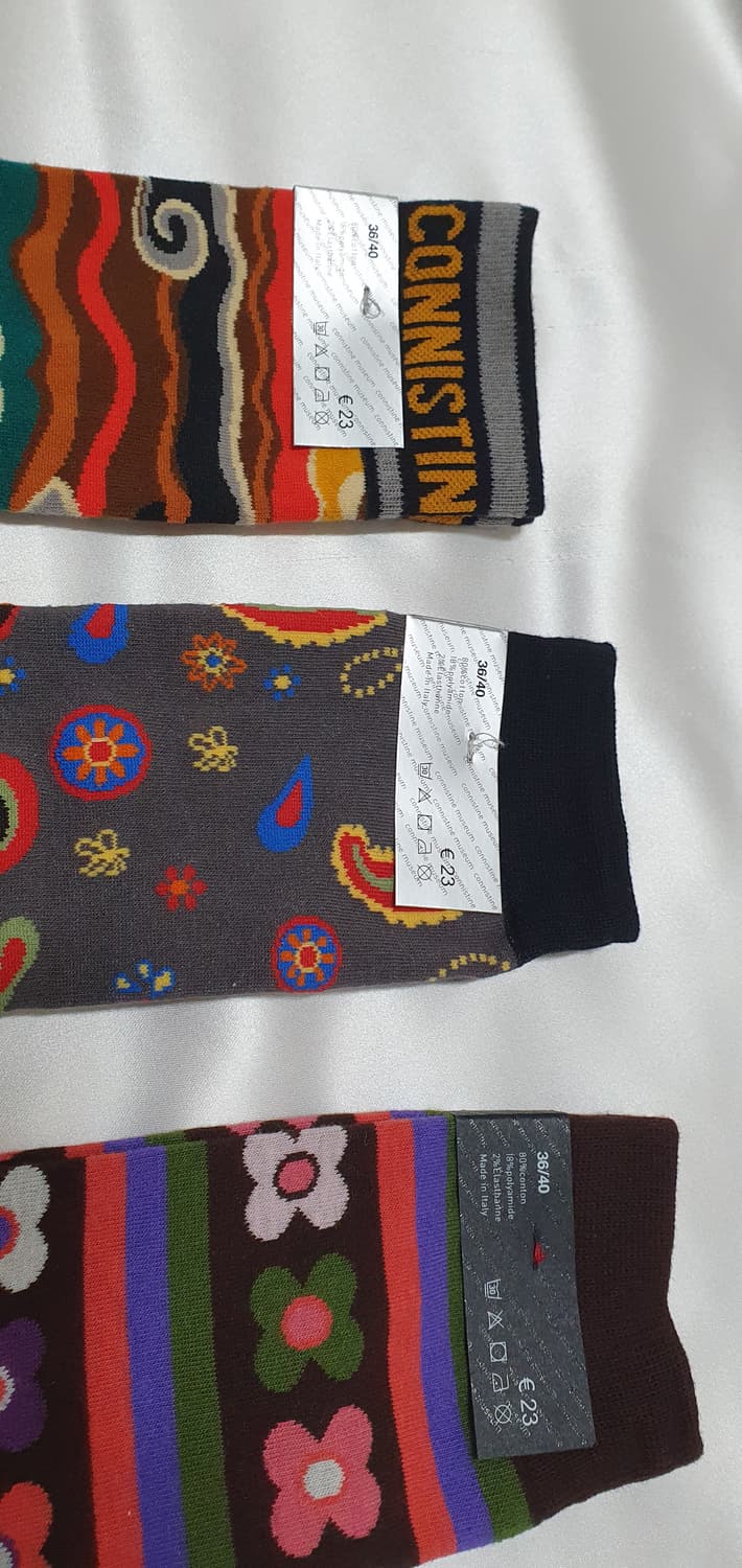 물결 꽃 깃털 CONNISTINE MUSEUM 코니스틴 뮤지엄 양말 상품이미지4