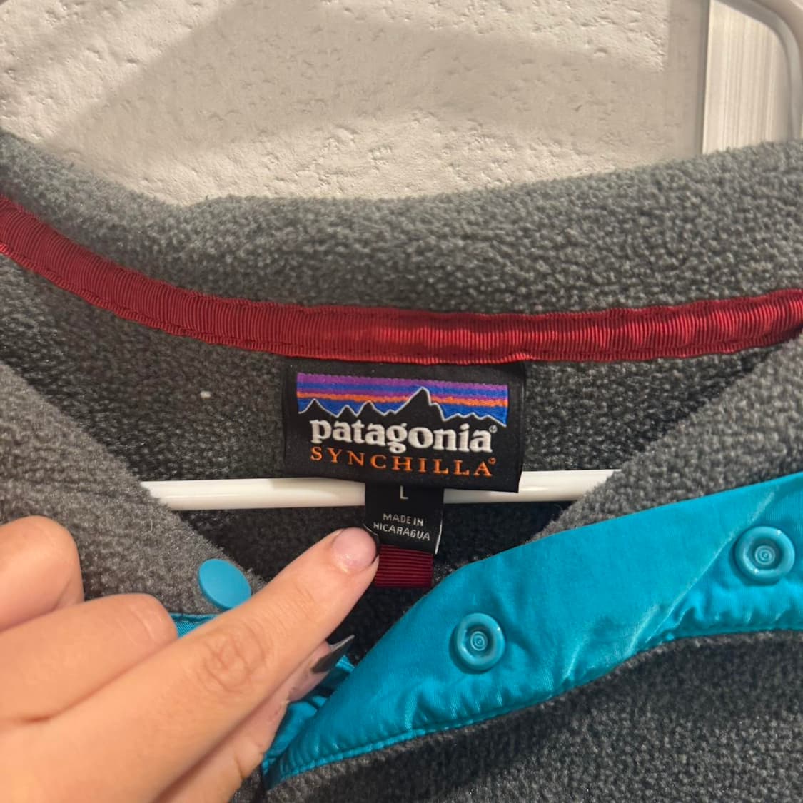 10s 파타고니아 신칠라 스냅-T 차콜/터콰이즈 상품이미지3