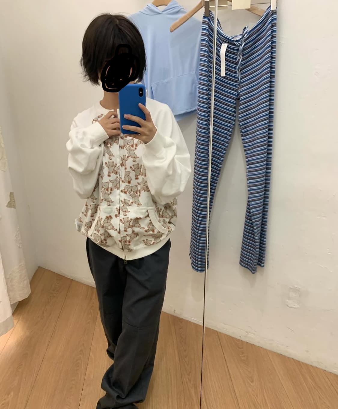 Teddy jersey zip up(milkbear) 상품이미지1