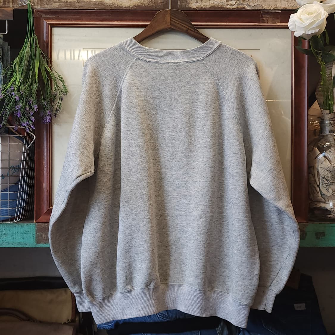 90s 헤인즈 빈티지 스웻셔츠 플레인 스웻셔츠 라이트 그레이 xl 상품이미지2