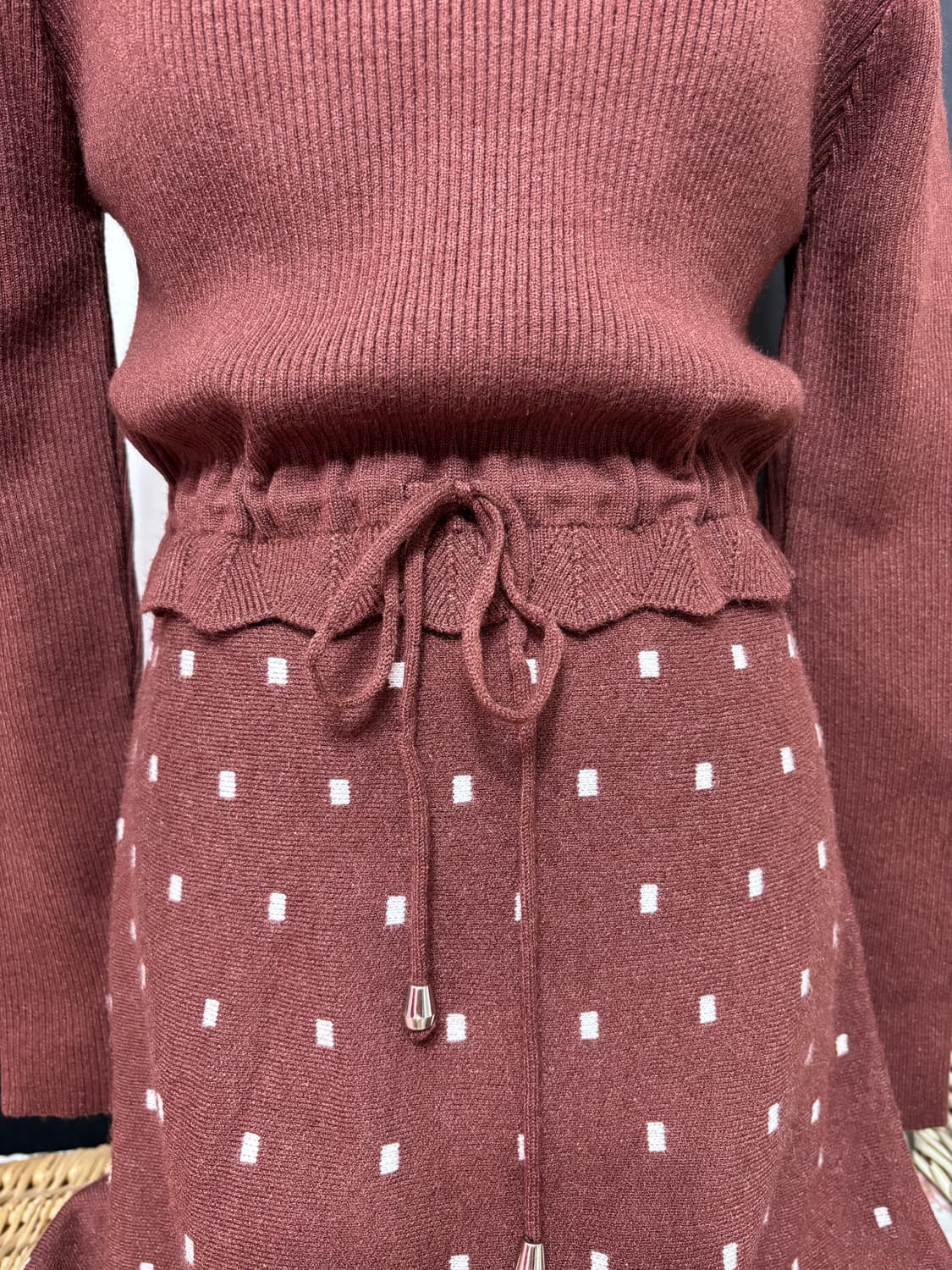 새제품ㅡ 허리스트링끈 원피스/55 상품이미지4