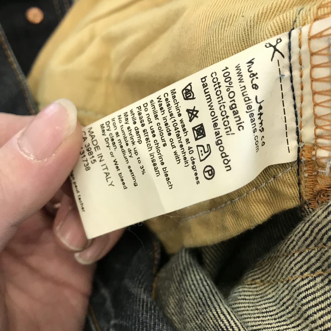 누디진 그림팀 딥쉐이드 청바지 [32x32] 상품이미지8