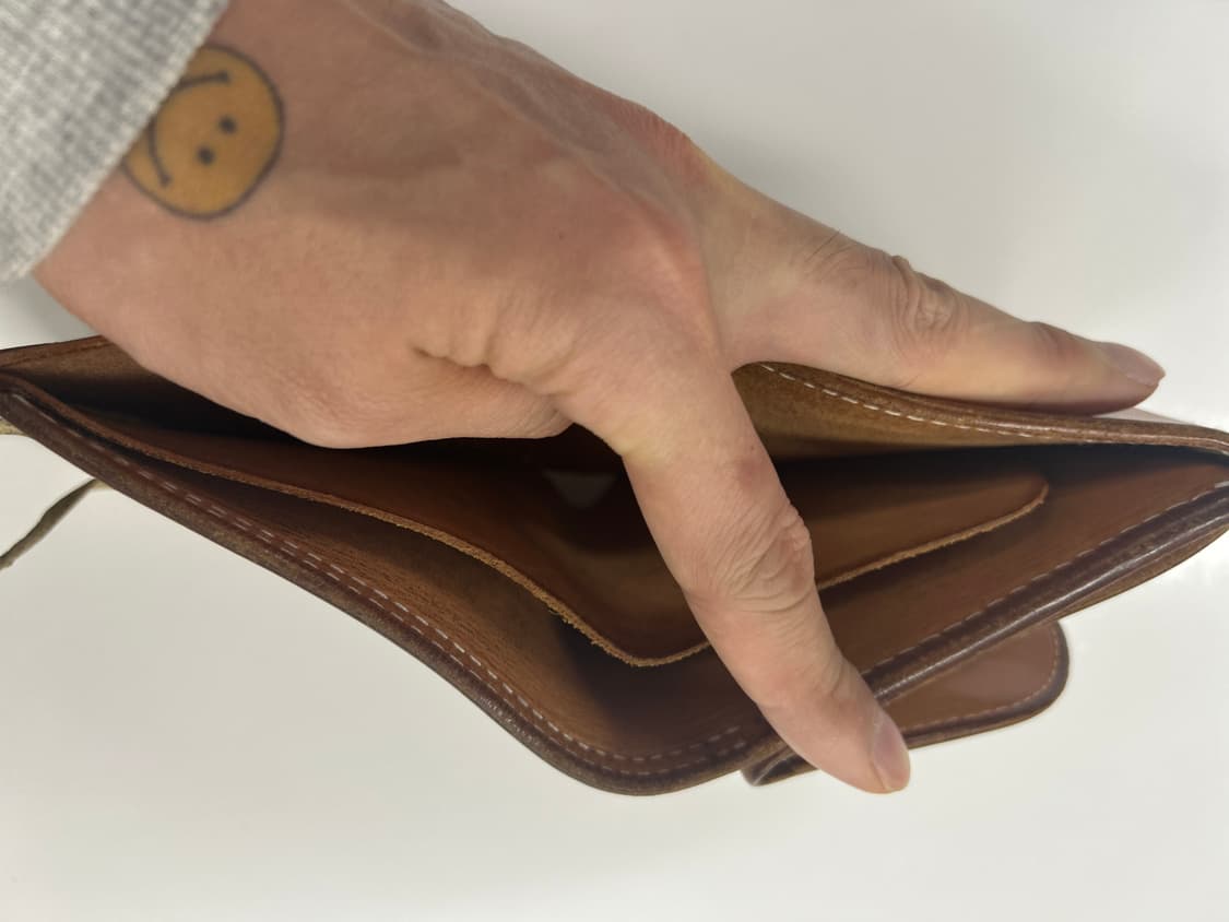 goros 고로스 새들레더 이글콘초 신형 라이트브라운 반지갑 상품이미지8