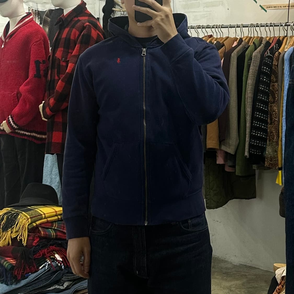 (착용컷) 폴로 랄프로렌 스웻 후드 집업 (98) 상품이미지3