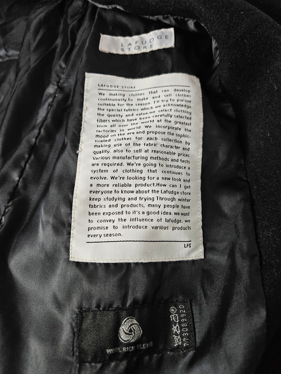 라퍼지스토어 울리치 발마칸 맥코트 트렌치코트 블렌드 S 오버핏 블랙 상품이미지3