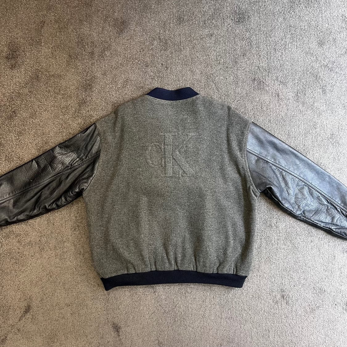 캘빈클라인 레더 배색 스타디움 자켓 상품이미지5