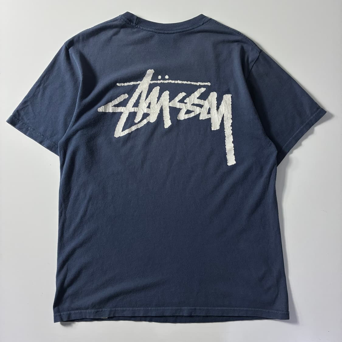 Stussy  스투시 베이직 코튼 네이비 반팔 티셔츠  상품이미지2