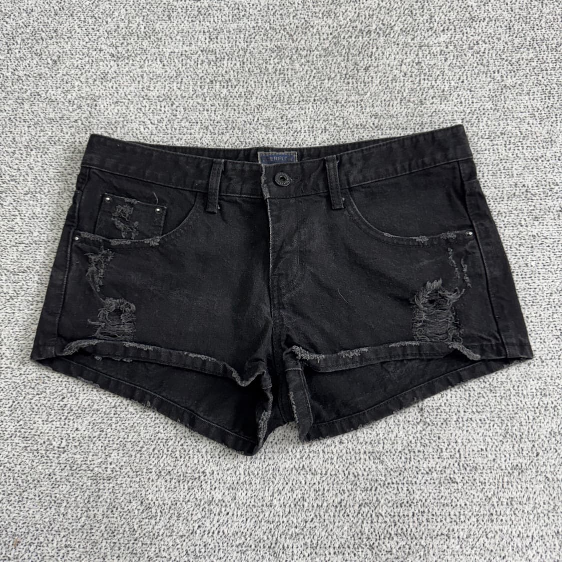 블랙 그런지 숏팬츠 상품이미지1