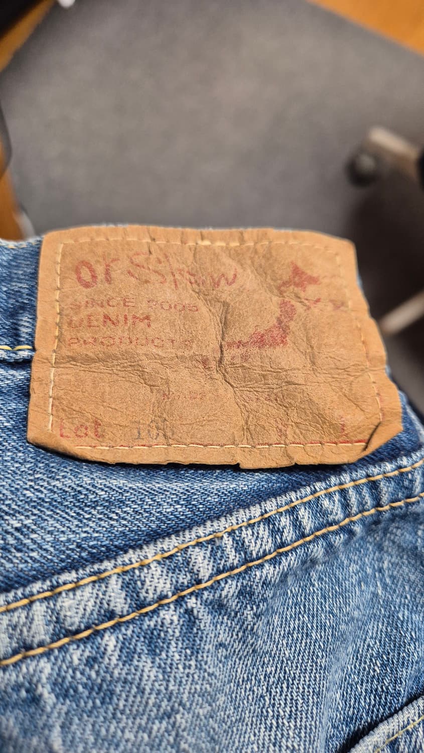 오어슬로우 105 데님 1사이즈 워싱진 상품이미지8