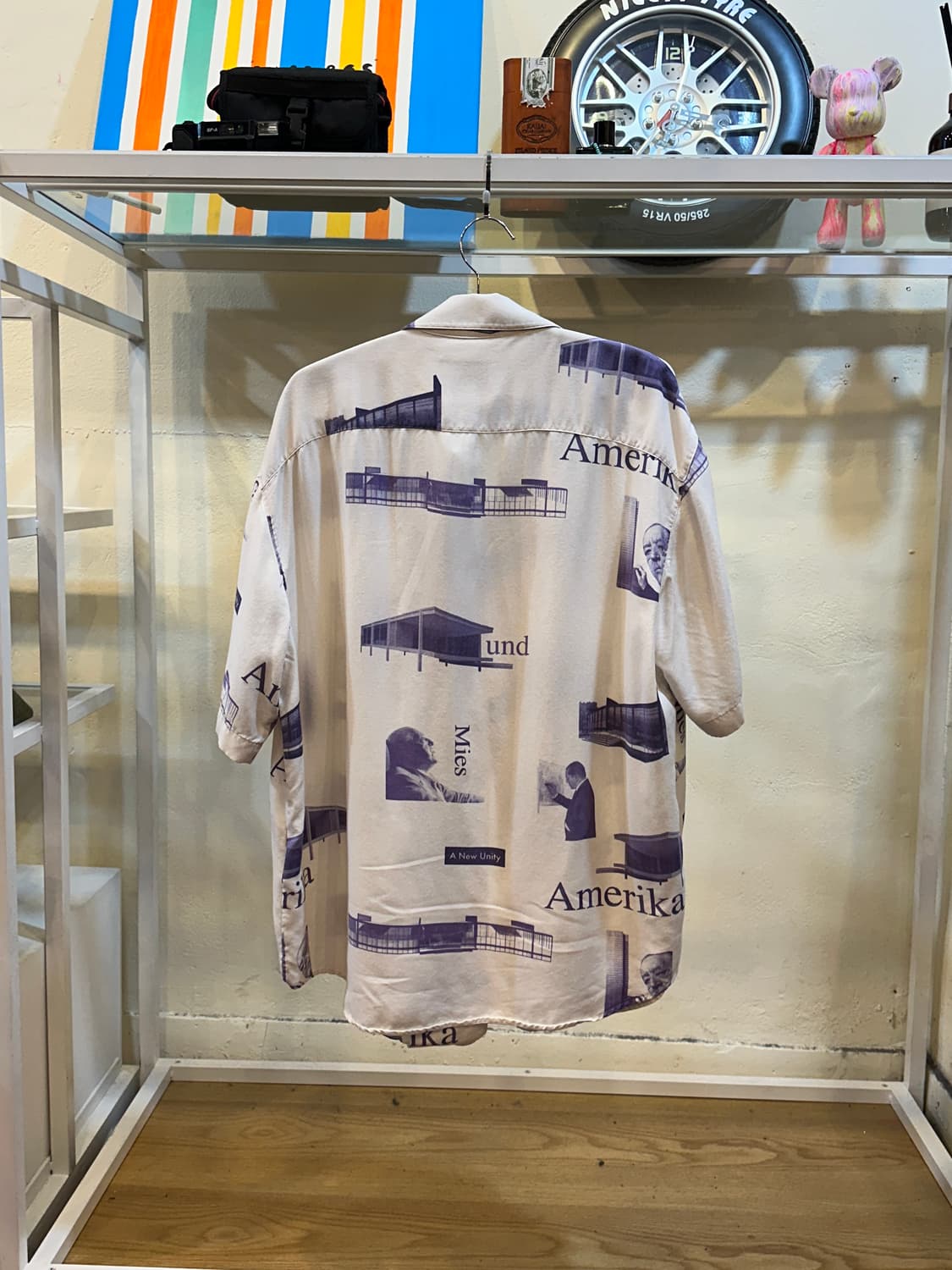 솔리드 옴므 그래픽 프린트 오픈카라 셔츠 상품이미지6