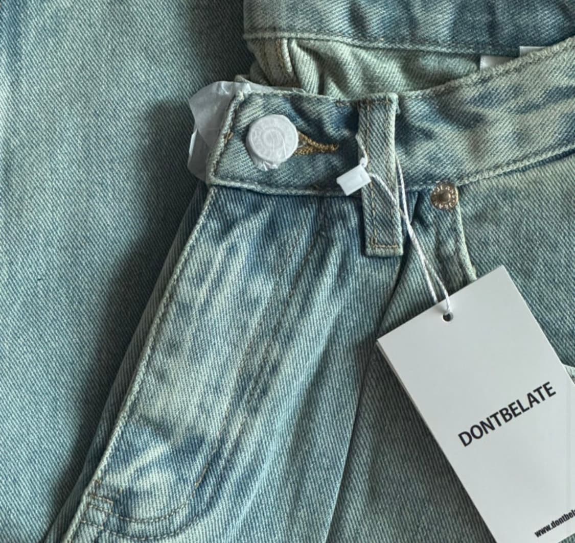 [새 상품] 돈비레잇 투턱 와이드데님 연청 xs 상품이미지4