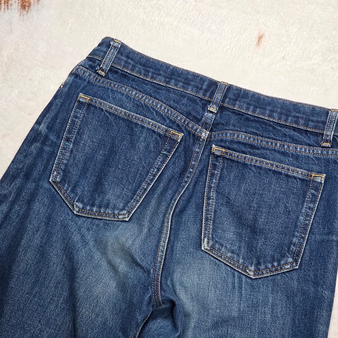 빈티지 진청 세미와이드 데님팬츠 상품이미지5