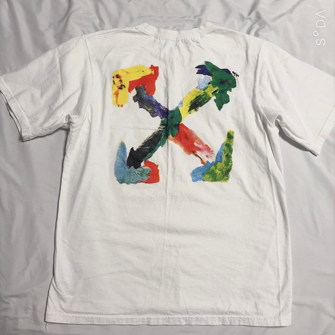 오프화이트 화이트 프린팅 반팔티 L 상품이미지2