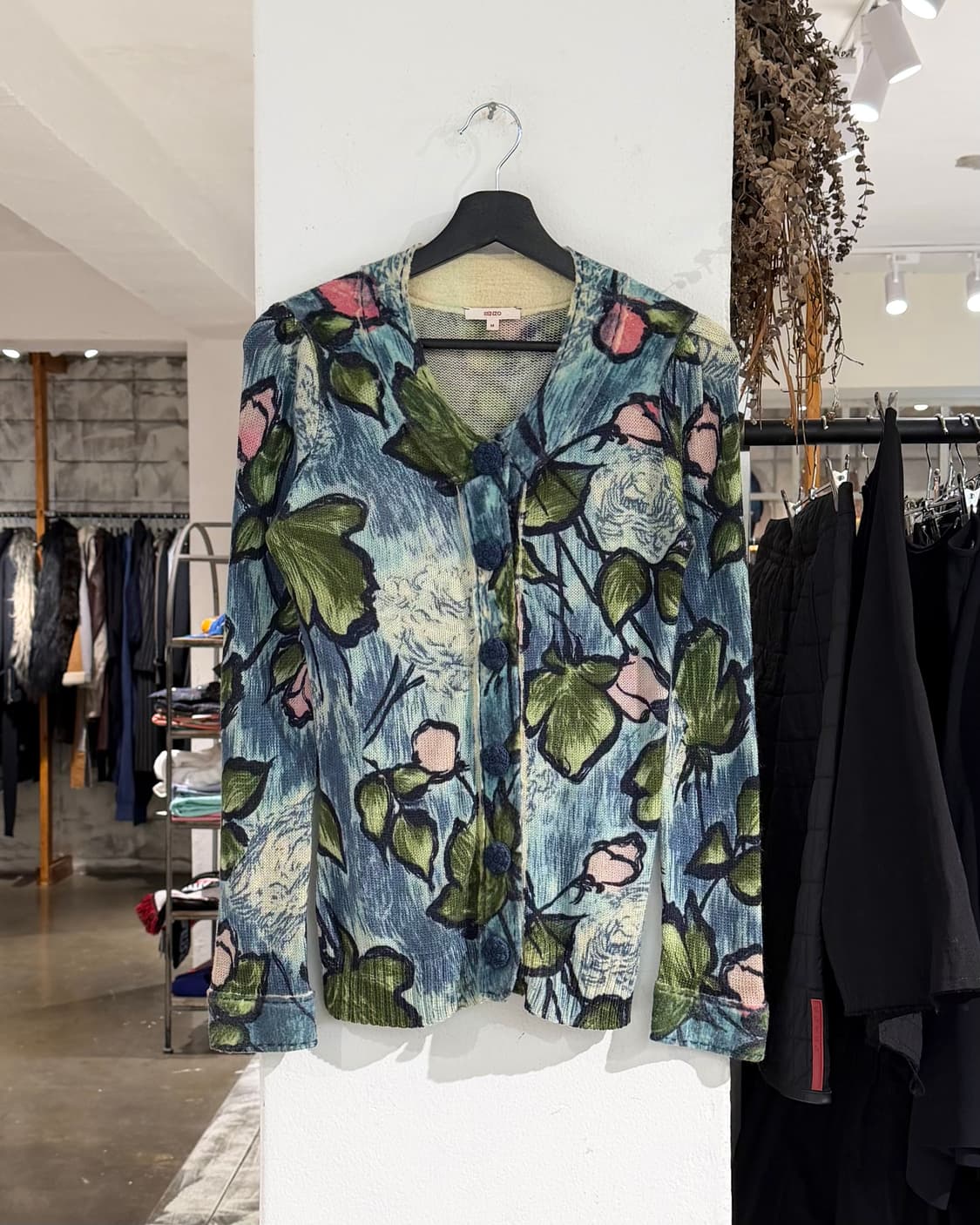 겐조 블루 플로럴 프린트 가디건 상품이미지1