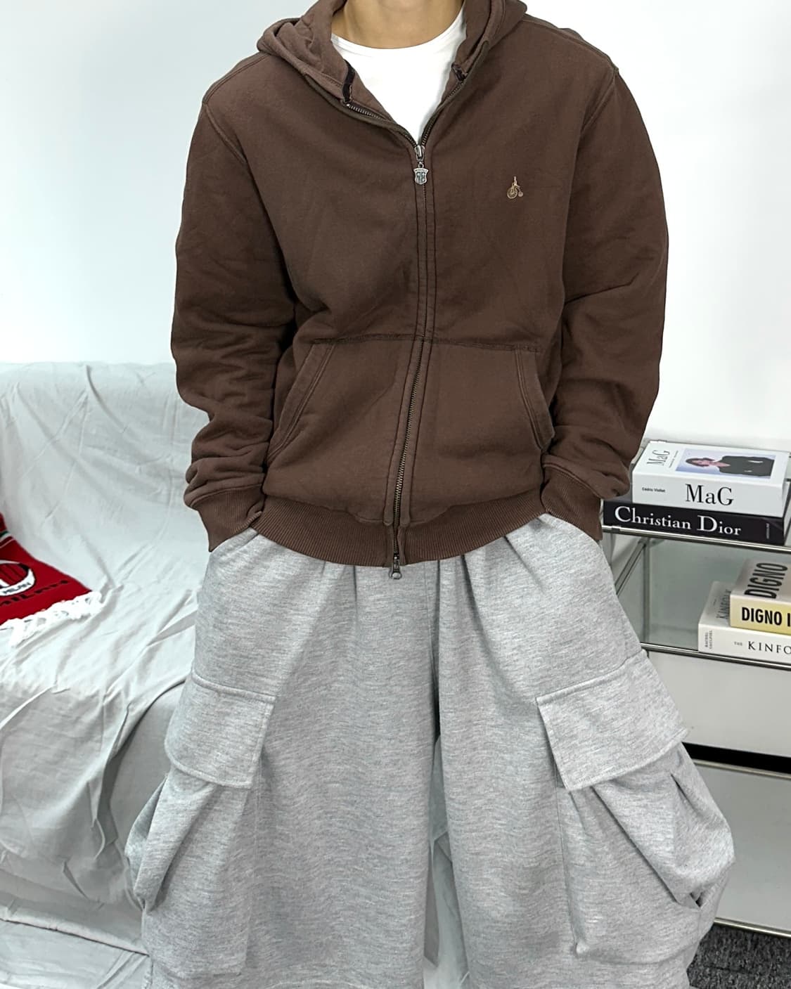 빈폴 90s 브라운 후드집업 100 상품이미지1