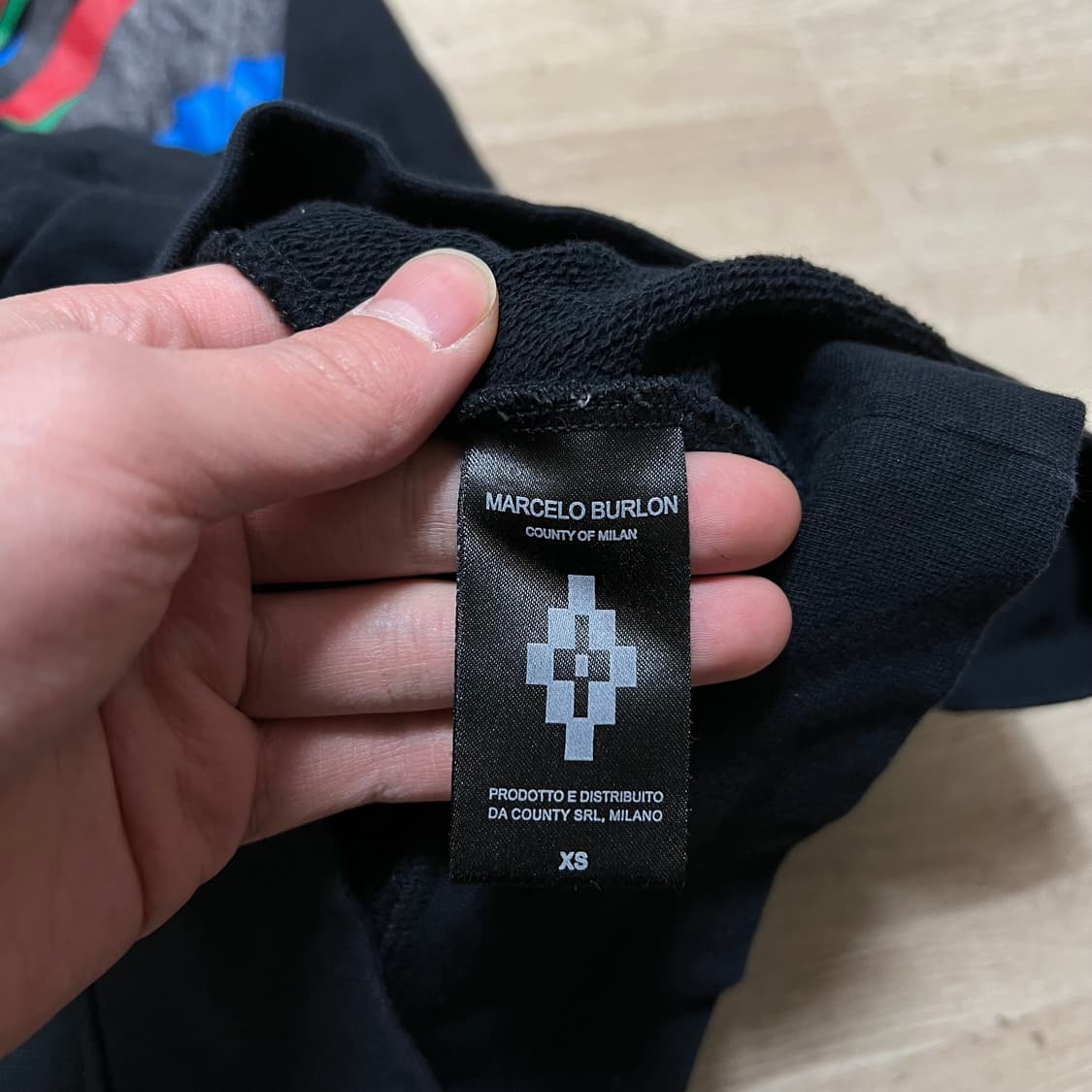 마르셀로 불론 엘리펀트 그래픽 빅 프린팅 후드티 [블랙] XS/85 상품이미지5