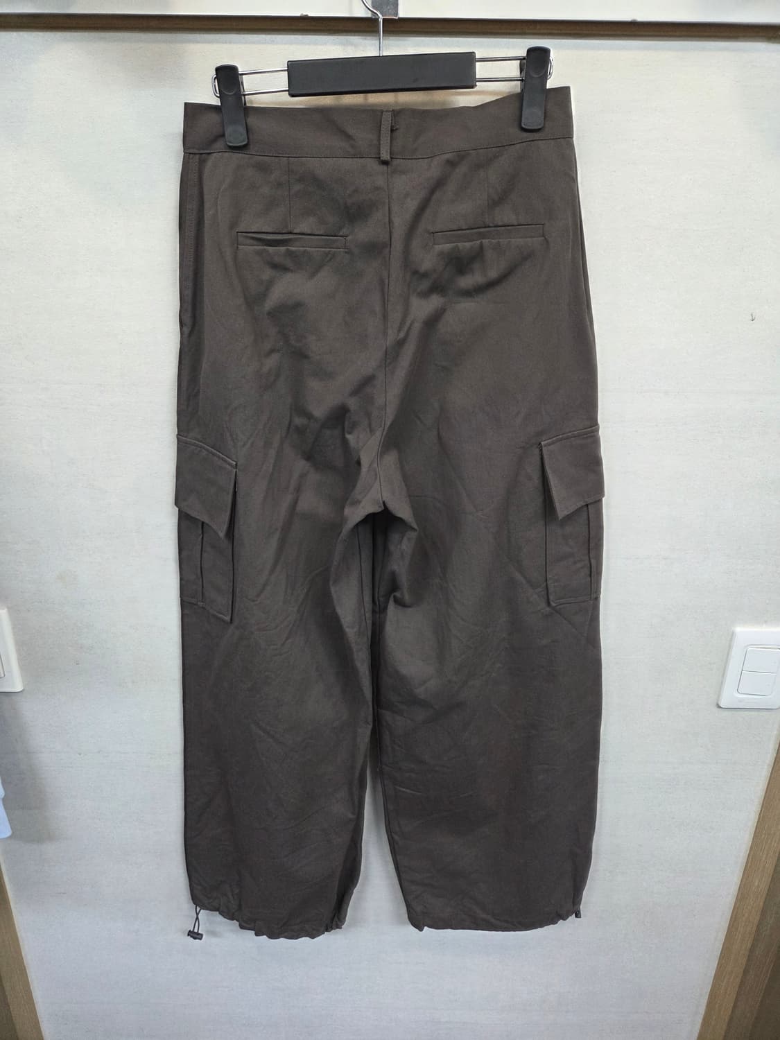 라룸 여성 핀턱 카고 코튼 스트링 와이드팬츠 대략 26 상품이미지2