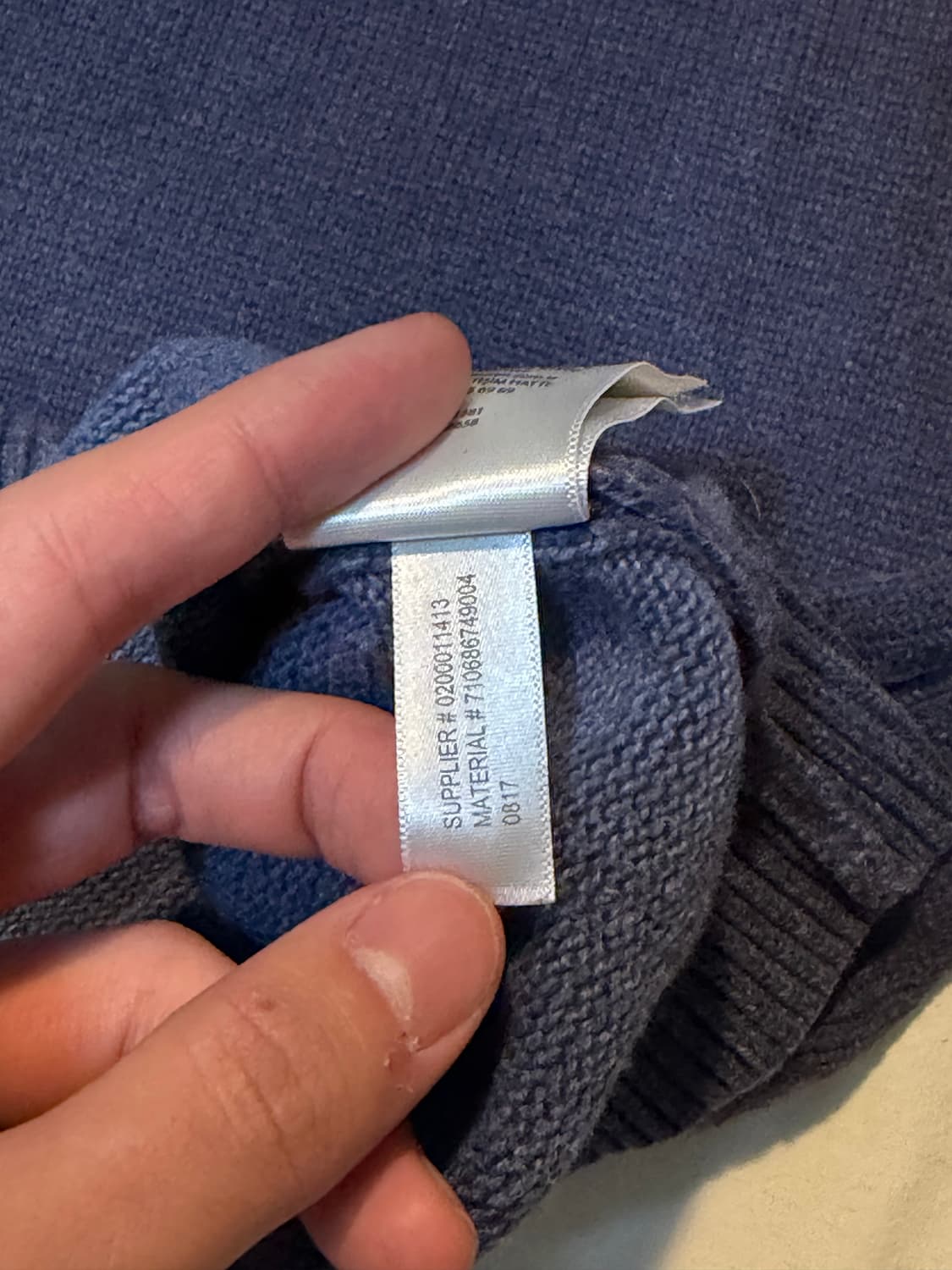 폴로 랄프로렌 라운드넥 코튼 니트 인디고 스웨터 네이비 상품이미지5