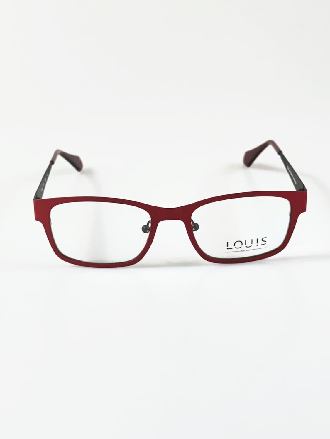 유럽제 LOUIS BELGIUM 레드 메탈 스퀘어 빈티지 안경 상품이미지2