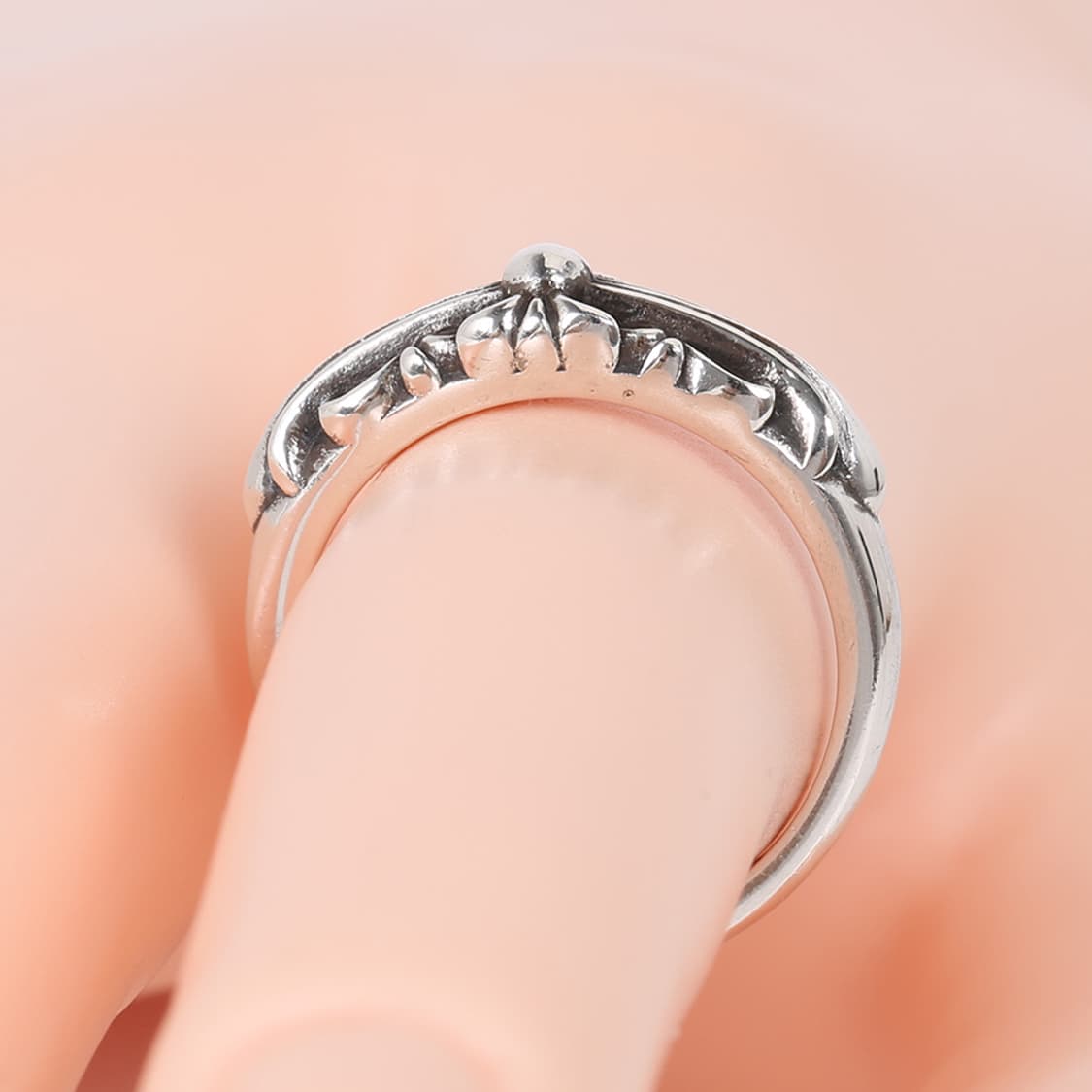 크롬하츠 베이비 플로랄 링 커프링 실버반지 보증서 19호 상품이미지9