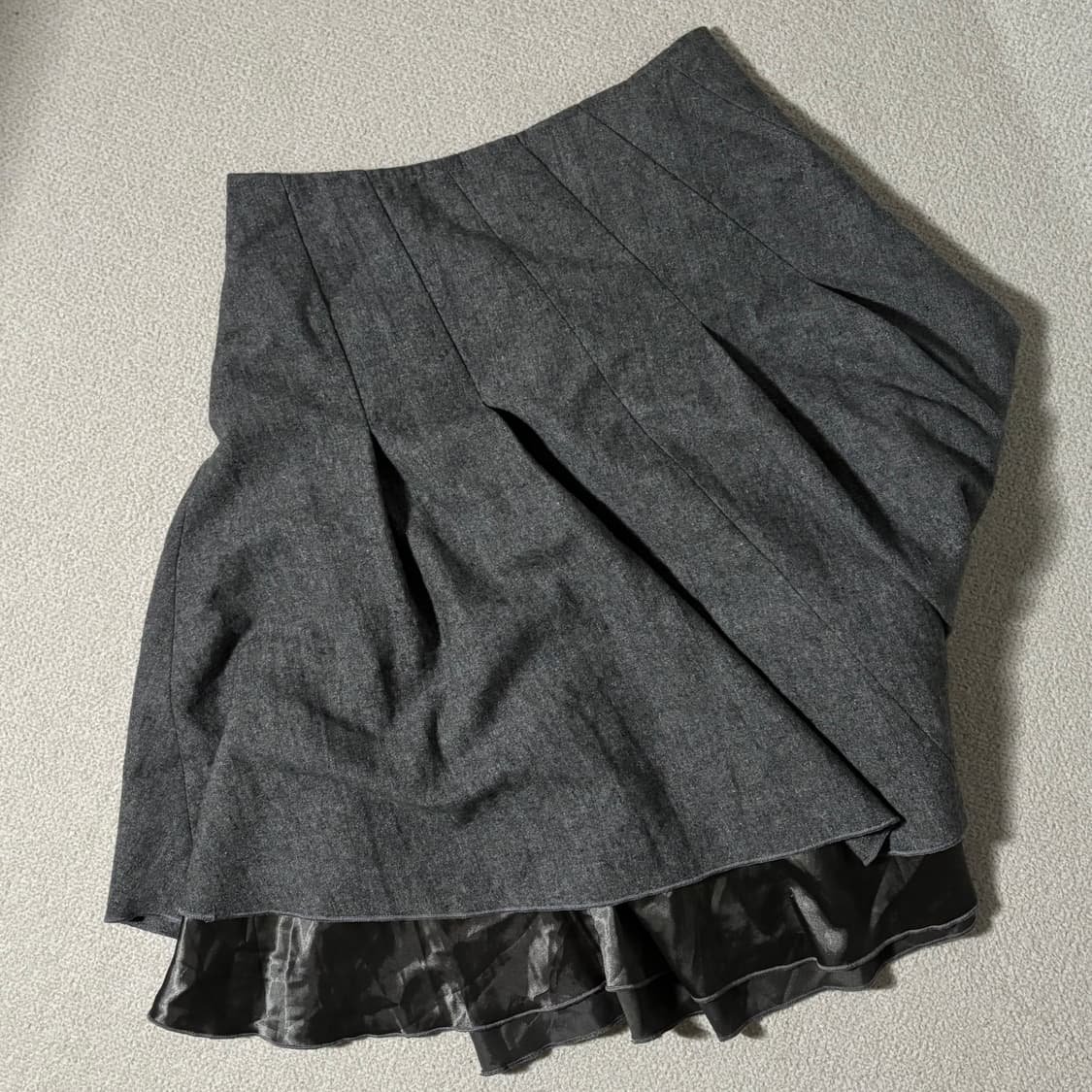 빈티지 그레이 레이어드 스커트 상품이미지6