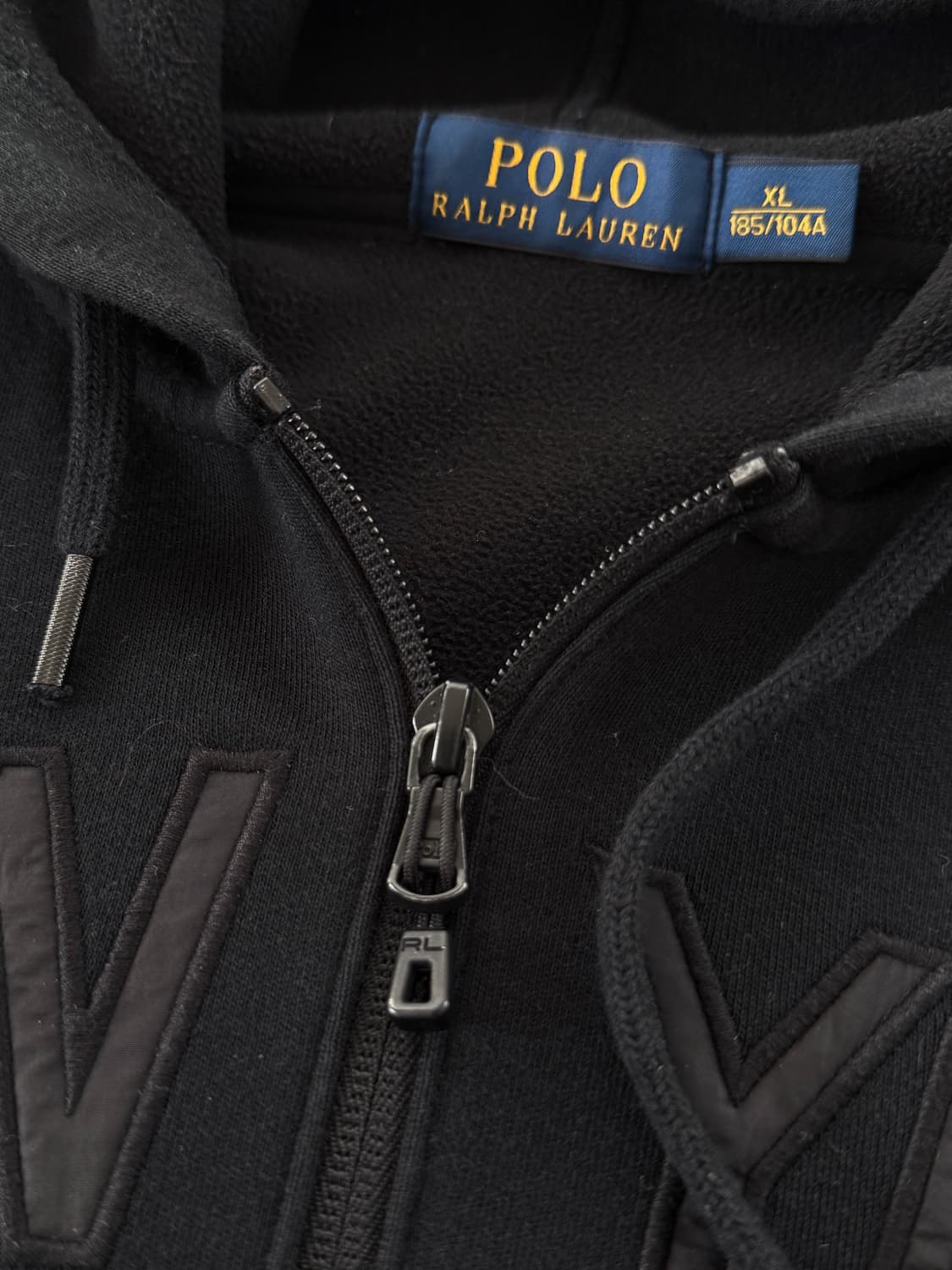 폴로 랄프로렌 오버핏 신형 블랙 뉴욕 빅로고 후드집업 상품이미지4